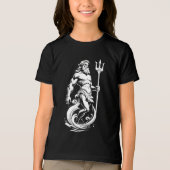 Poseidon Gott des Meeres Tri-Blend Shirt (Vorderseite)