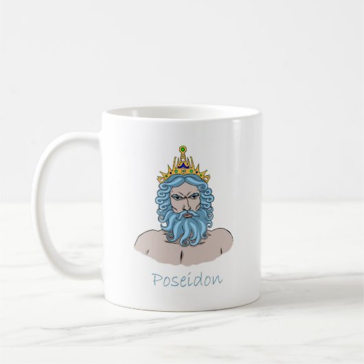 Poseidon - griechischer Gott Kaffeetasse (Links)