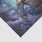 Poseidon Griechischer Gott unter Meer Dekoupage Seidenpapier (Ausschnitt)