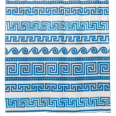 Poseidon Griechischer Schlüssel Duschvorhang (Vorderseite)