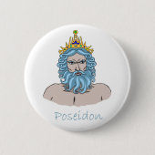 Poseidon - Griechisches Abzeichen Button (Vorderseite)