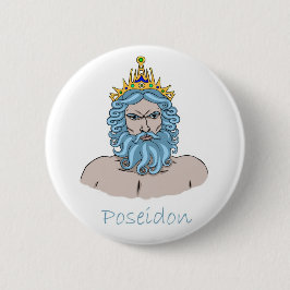 Poseidon - Griechisches Abzeichen Button