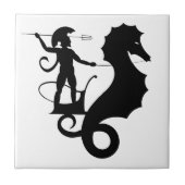 Poseidon, griechisches Reliefdesign Fliese (Vorderseite)