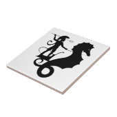 Poseidon, griechisches Reliefdesign Fliese (Seite)