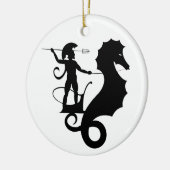 Poseidon, griechisches Reliefdesign Keramikornament (Links)