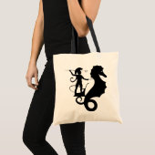 Poseidon, griechisches Reliefdesign Tragetasche (Vorderseite (Produkt))