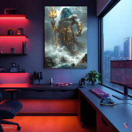 Poseidon, Herr der Tiefe - göttlicher Sturm Poster