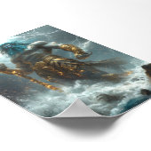 Poseidon, Herr der Tiefe - göttlicher Sturm Poster (Ecke)