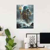 Poseidon, Herr der Tiefe - göttlicher Sturm Poster (Heimbüro)