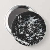 Poseidon — Herr der Tiefe von BurnsInHell Button (Vorne & Hinten)