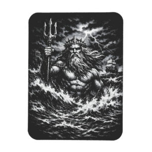 Poseidon — Herr der Tiefe von BurnsInHell Magnet