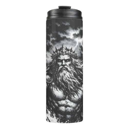 Poseidon — Herr der Tiefe von BurnsInHell Thermosbecher (Vorderseite)