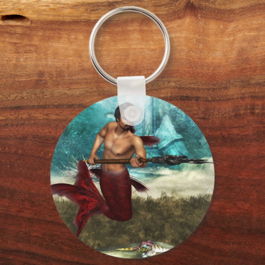 Poseidon Merman Schlüsselanhänger (Vorderseite)