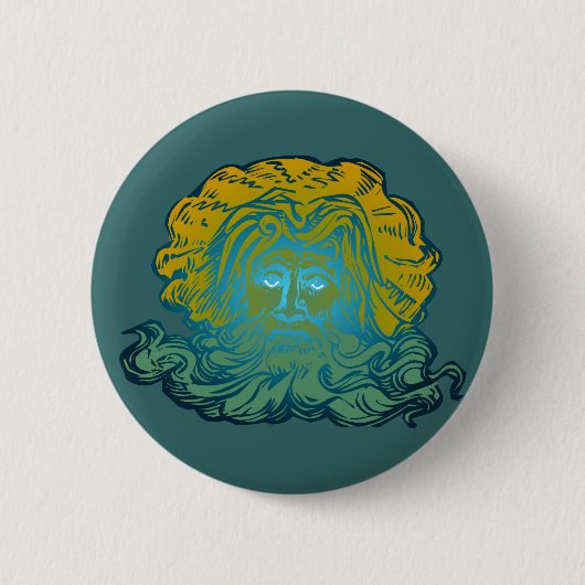 Poseidon Neptun Button (Vorderseite)