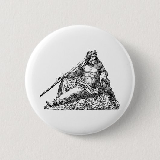 Poseidon Neptune griechisch, Percy Jackson, athena Button (Vorderseite)