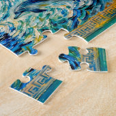 Poseidon on Sea Rocks with Trident and Dolphins Puzzle (Seite)