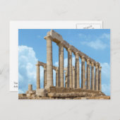 Poseidon-Postkartentempel Postkarte (Vorne/Hinten)