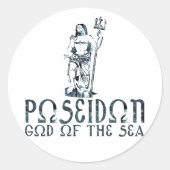 Poseidon Runder Aufkleber (Vorderseite)