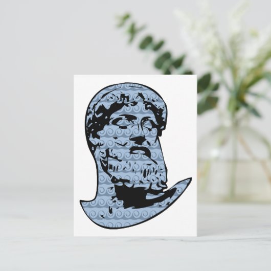 Poseidon-Statue Postkarte (Stehend Vorderseite)