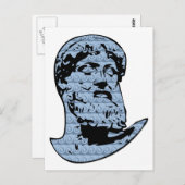 Poseidon-Statue Postkarte (Vorne/Hinten)