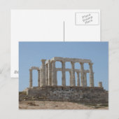 Poseidon-Tempel am Kap Sounian Postkarte (Vorne/Hinten)