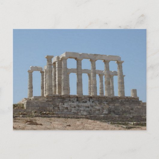 Poseidon-Tempel am Kap Sounian Postkarte (Vorderseite)