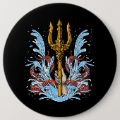 Poseidon Trident Button (Vorderseite)