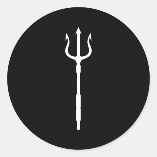 Poseidon Trident Neptune Griechischer Gott Runder Aufkleber (Vorderseite)