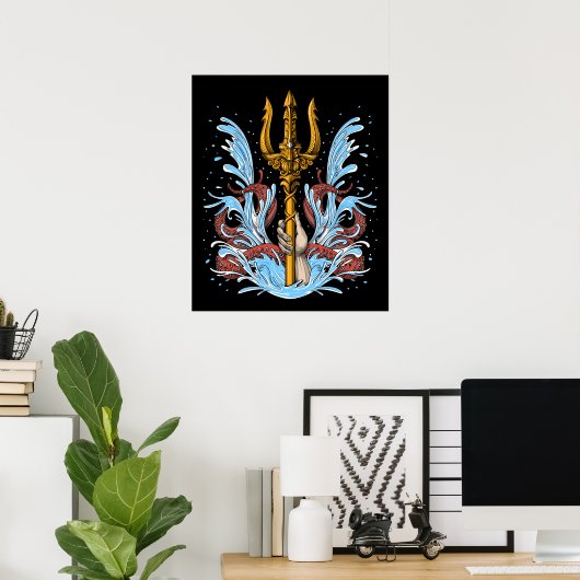 Poseidon Trident Poster (Heimbüro)