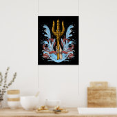 Poseidon Trident Poster (Küche)
