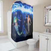 Poseidon und die Meerjungfrau Duschvorhang (Beispiel)