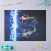 Poseidon und die Meerjungfrau Seidenpapier (Basteln)