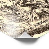 Poseidon und Dolphin Weltkarte Fotodruck (Ecke)