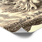 Poseidon und Dolphin Weltkarte Poster (Ecke)