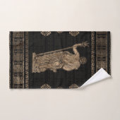 Poseidon und Griechischer Meander-Ornament Badhandtuch Set (Handtuch)