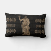 Poseidon und Griechischer Meander-Ornament Lendenkissen (Rückseite)