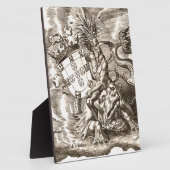 Poseidon und Schild Fotoplatte (Seite)