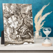 Poseidon und Schild Fotoplatte (Seite)