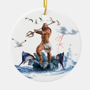 Poseidon Verzierung Keramik Ornament