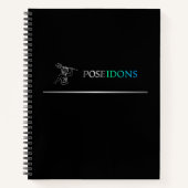 Poseidons 5.5"x8.5" (Verlassen handgefertigt) Spir Notizblock (Vorderseite)