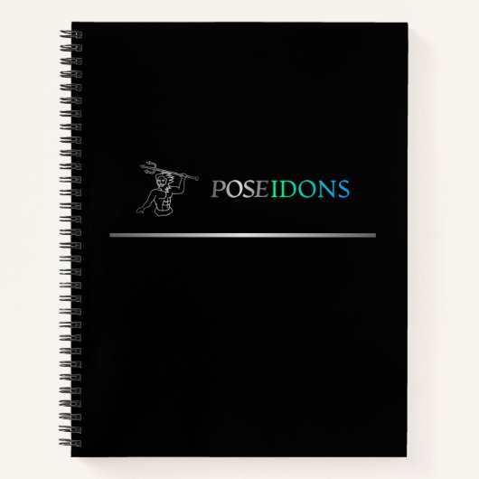 Poseidons 5.5"x8.5" (Verlassen handgefertigt) Spir Notizblock (Vorderseite)