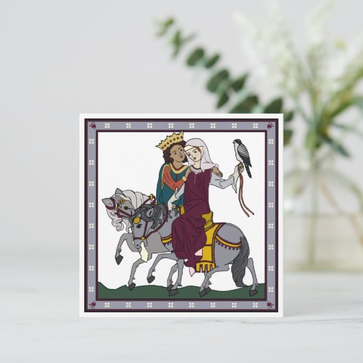 Posekarte der mittelalterlichen Liebe (Stehend Vorderseite)