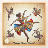 "Posen der dramatischen Bewegung" Glasuntersetzer (Vorderseite)