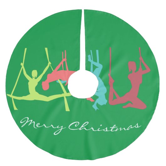 Posen für die Fitness Polyester Weihnachtsbaumdecke (Vorderseite)