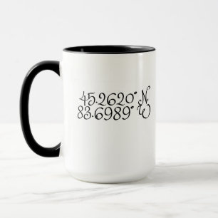 Posen Michigan Longitude & Latitude Kaffee Tasse