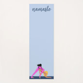 Posen mit Cat l Blue Namaste Yogi-Übungen Yogamatte (Vorderseite)