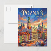 Posen Polen Postkarte (Vorne/Hinten)
