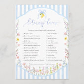 Posey Literary Loves Game Einladung (Vorderseite)