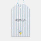 Posey Wildblume Blaues Band Brautschauer Geschenkanhänger (Rückseite)