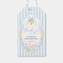 Posey Wildflower Blaue Schleife Baby Shower